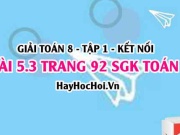 Bài 5.3 SGK Toán 8 tập 1 Kết nối tri thức